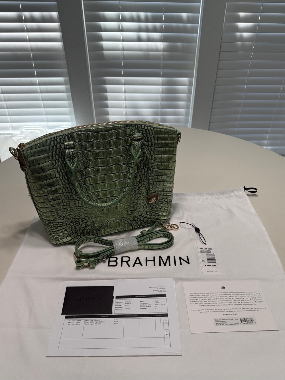 Brahmin Agave Duxbury Satchel with Strap